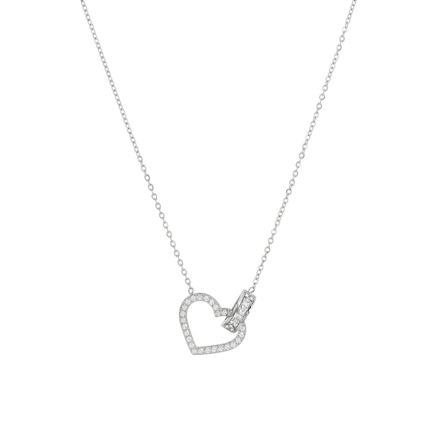 Collier Delicate cœur avec zirconia