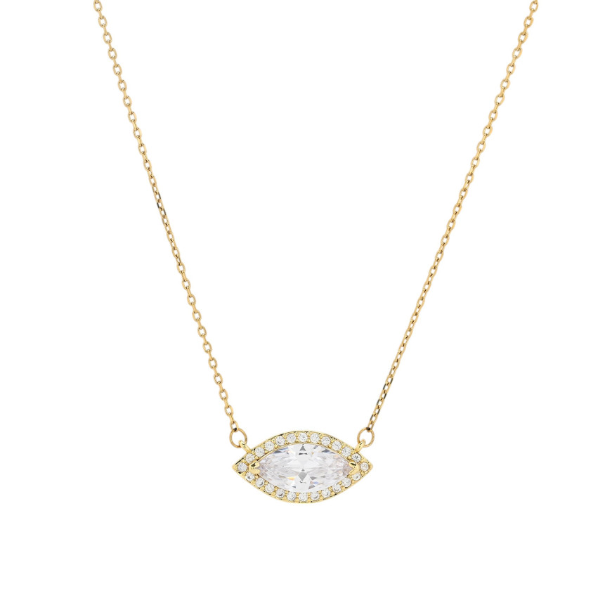 Collier oeil semi précieuses avec zircones GB