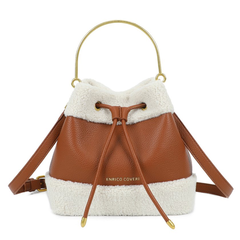 Borsa a mano con pelliccia