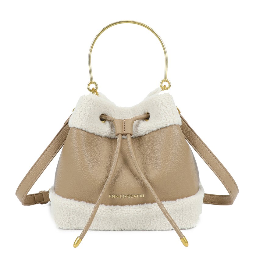 Borsa a mano con pelliccia