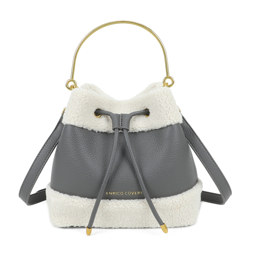 Borsa a mano con pelliccia
