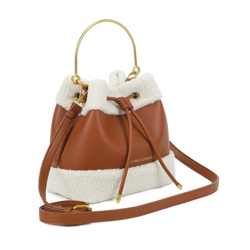 Borsa a mano con pelliccia