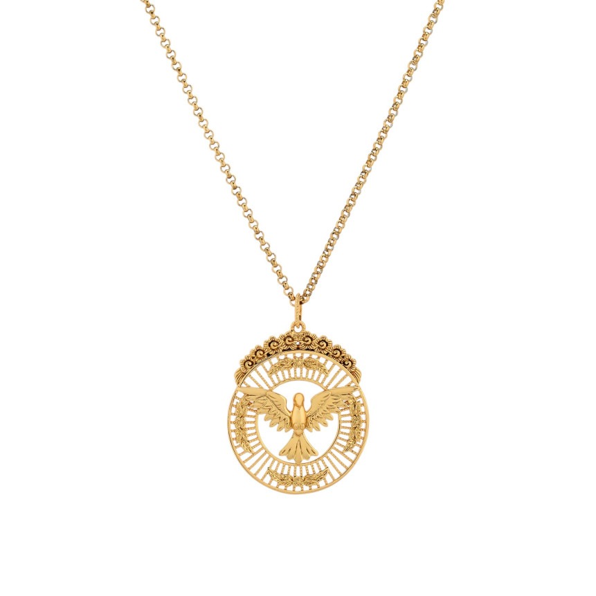 Collar semi joya pájaro GB