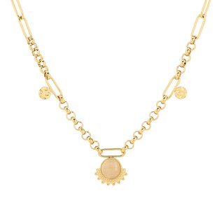 Collana in acciaio catena e cerchio GB