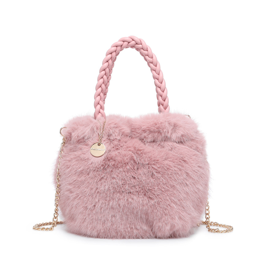 Borsa a mano con manico intrecciato