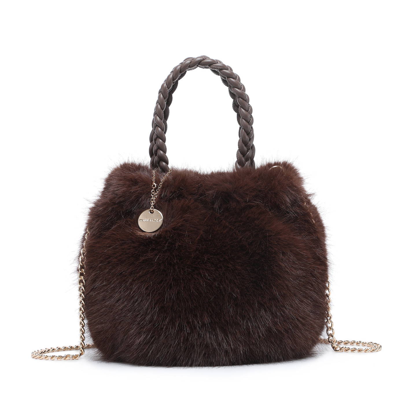 Bolso de mano con asa trenzada