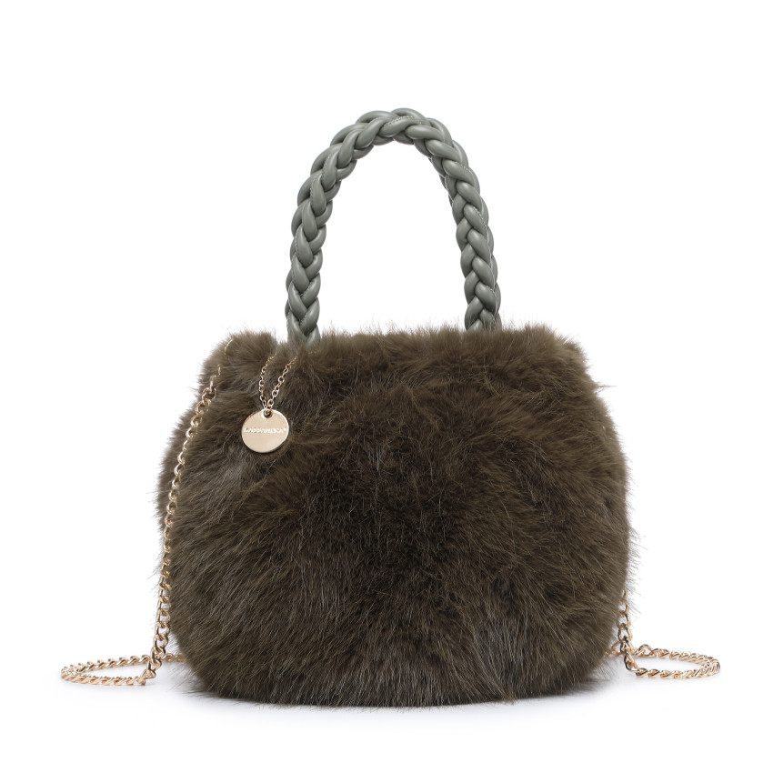 Bolso de mano con asa trenzada