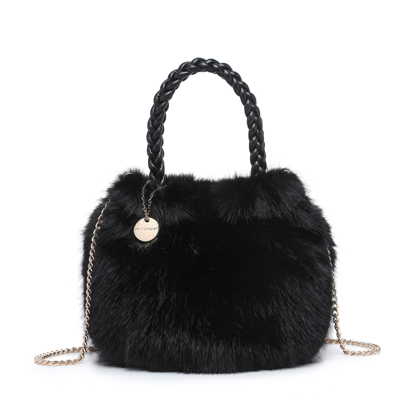 Bolso de mano con asa trenzada