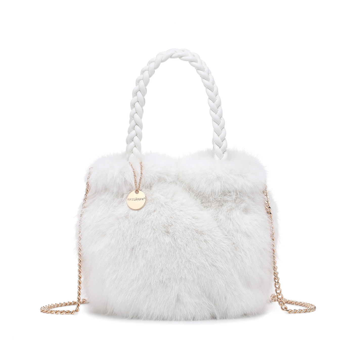 Bolso de mano con asa trenzada