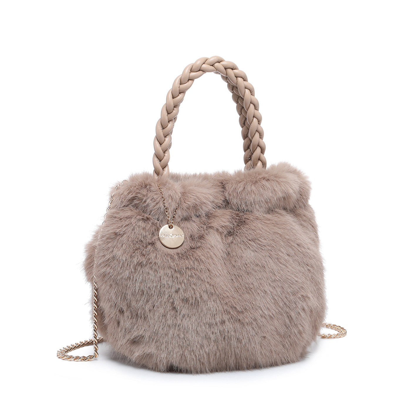 Bolso de mano con asa trenzada