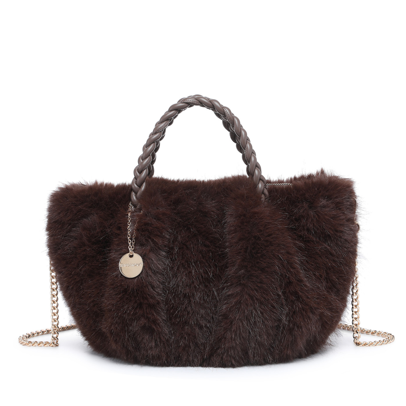 Bolso de mano con asa trenzada