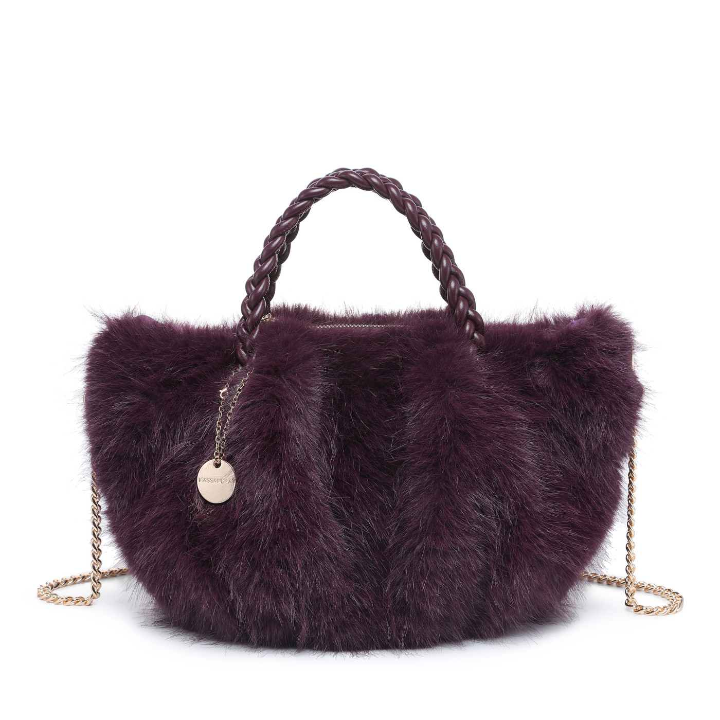 Bolso de mano con asa trenzada