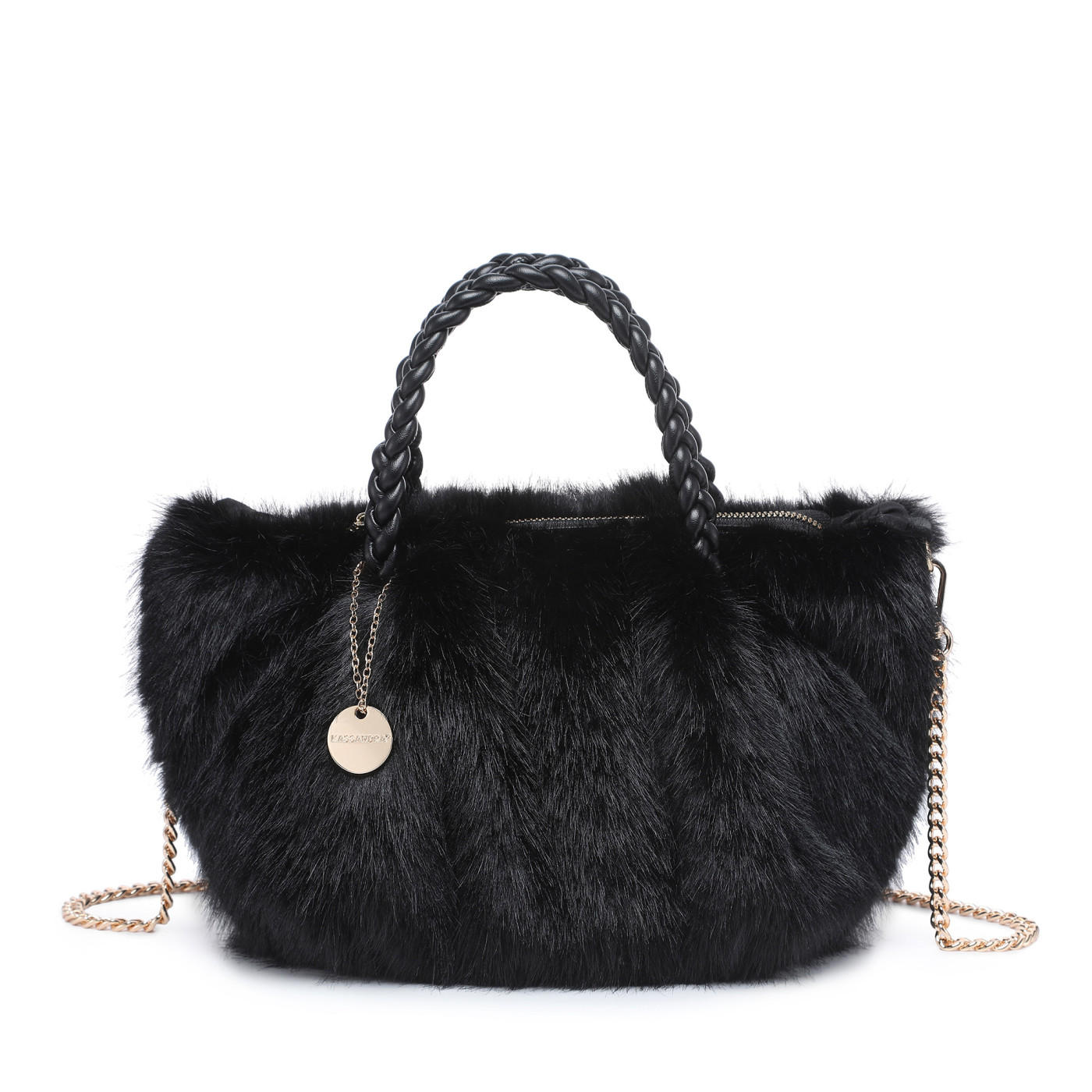 Bolso de mano con asa trenzada
