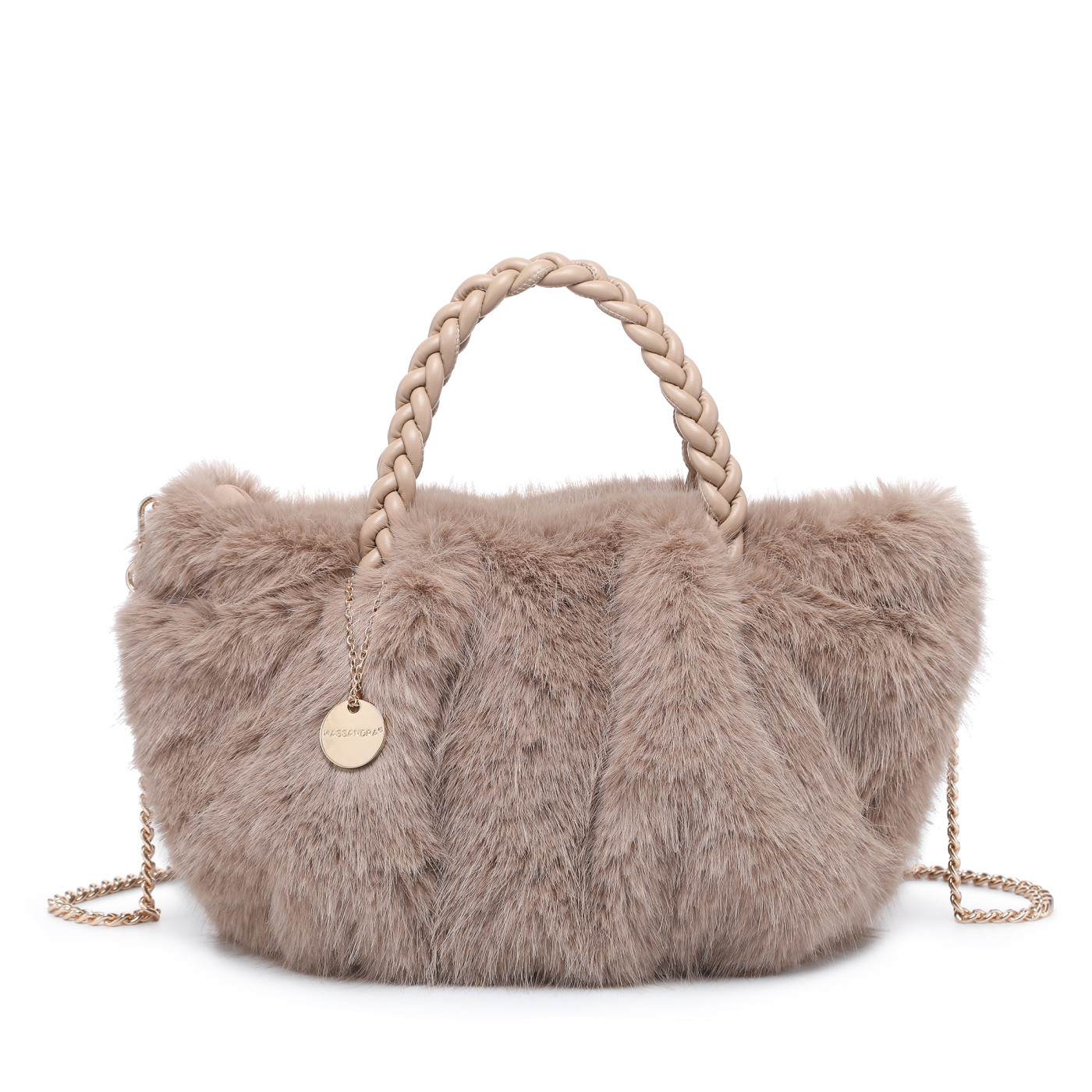 Bolso de mano con asa trenzada