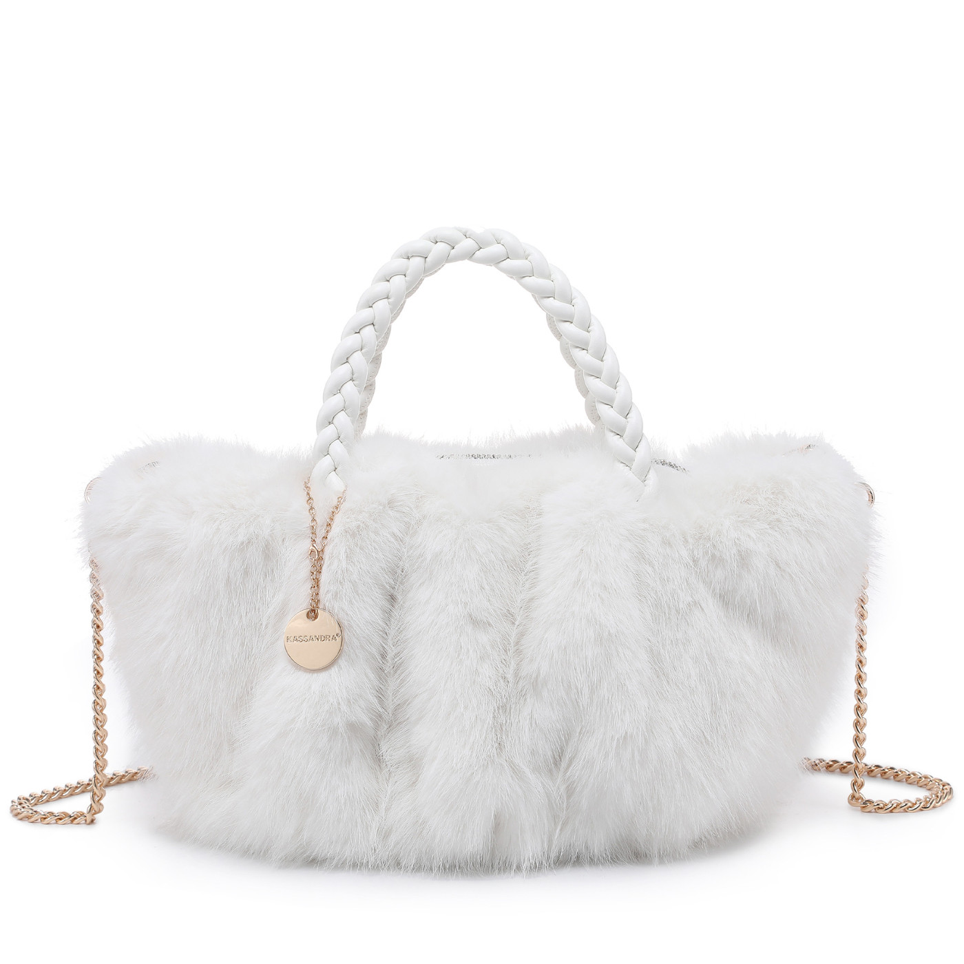 Bolso de mano con asa trenzada