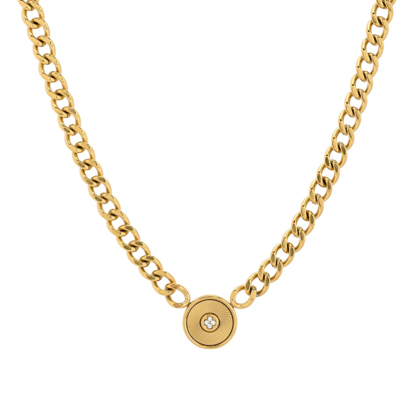 Collana in acciaio catena luminoso GB