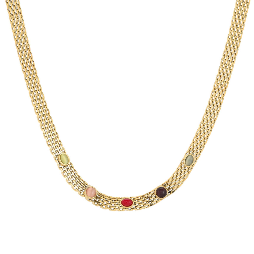 Collana in acciaio irregolare spesso GB