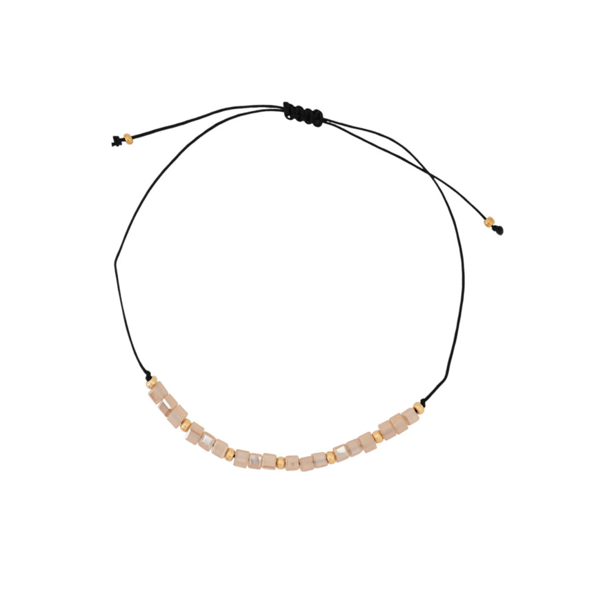 Ensemble de trois bracelets en acier beige