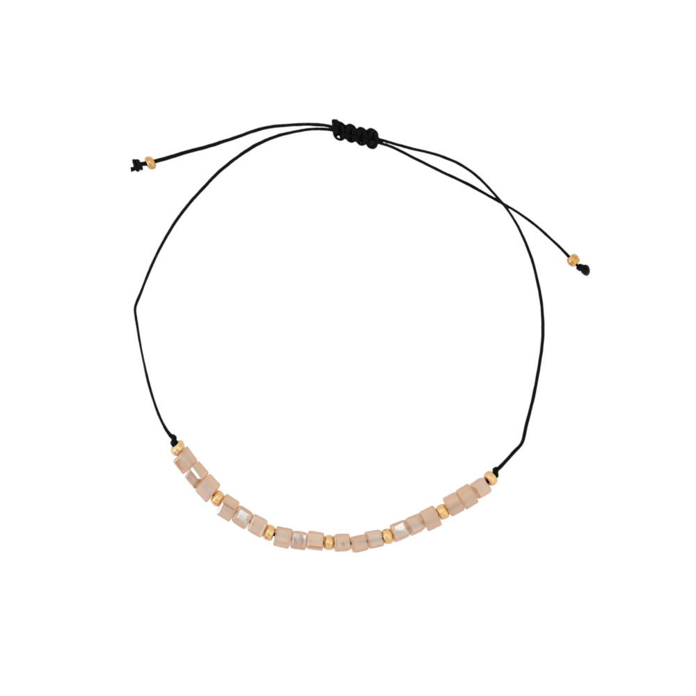 Ensemble de trois bracelets en acier beige