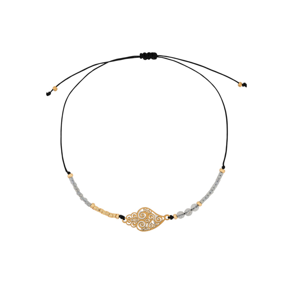 Ensemble de trois bracelets en acier beige