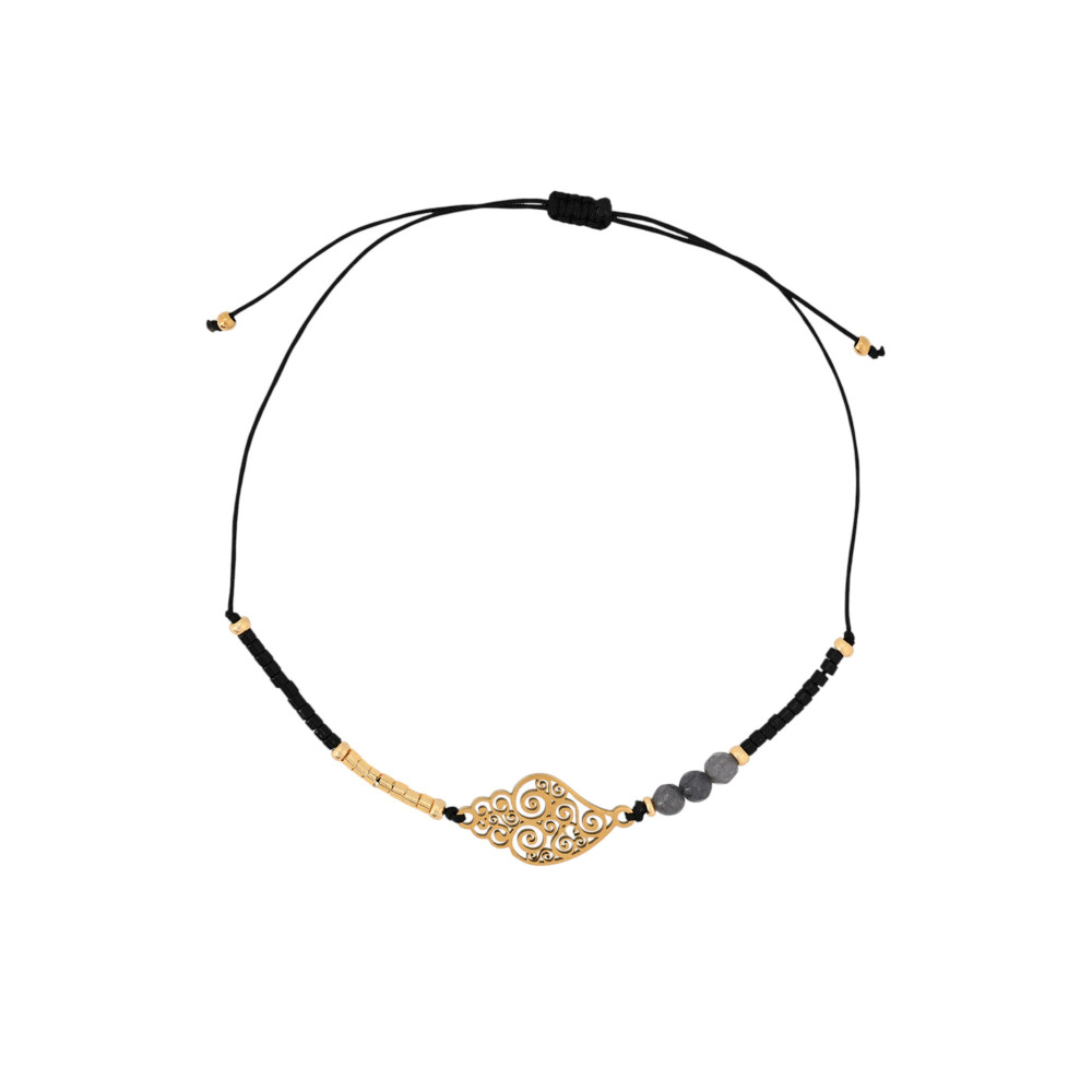Conjunto de três pulseiras em aço cinza