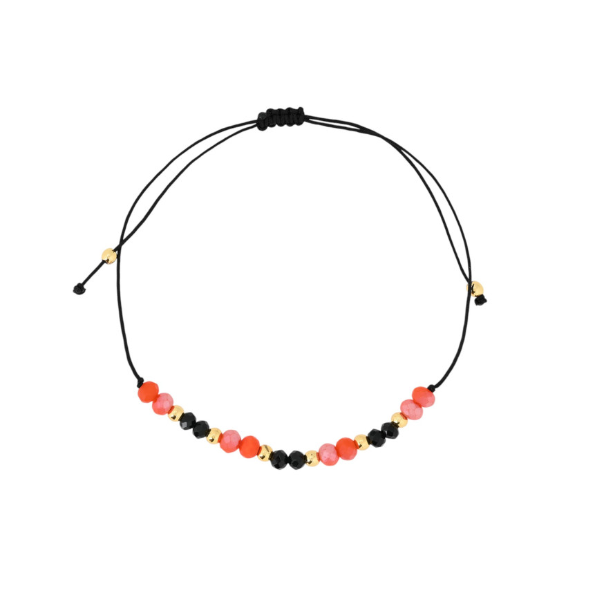 Set of Three Orange Steel Bracelets