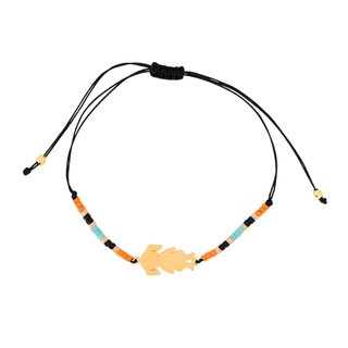Conjunto de três pulseiras em aço laranja
