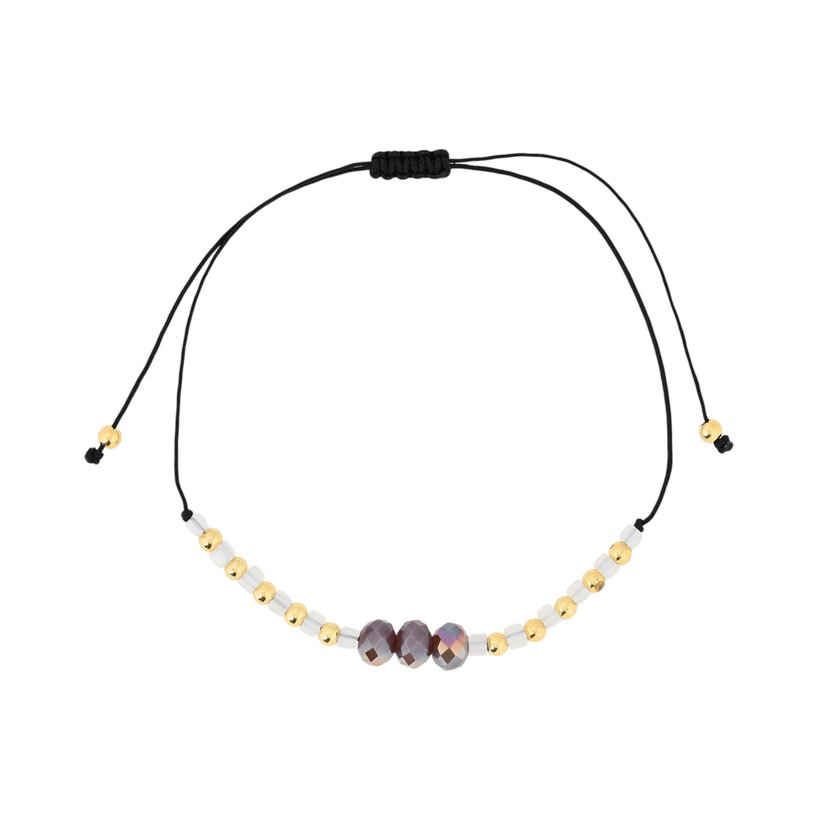 Conjunto de três pulseiras em aço rosa