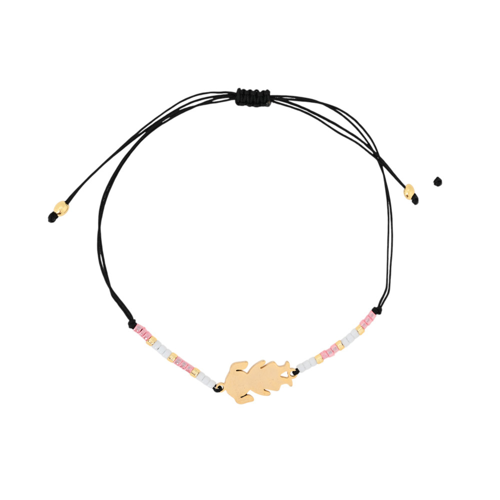 Set of Three Pink Steel Bracelets