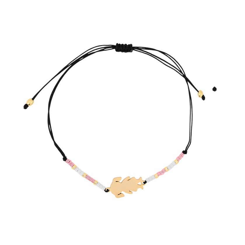 Conjunto de três pulseiras em aço rosa