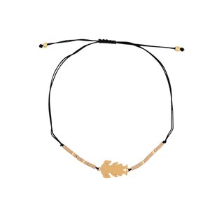 Conjunto de três pulseiras em aço beige