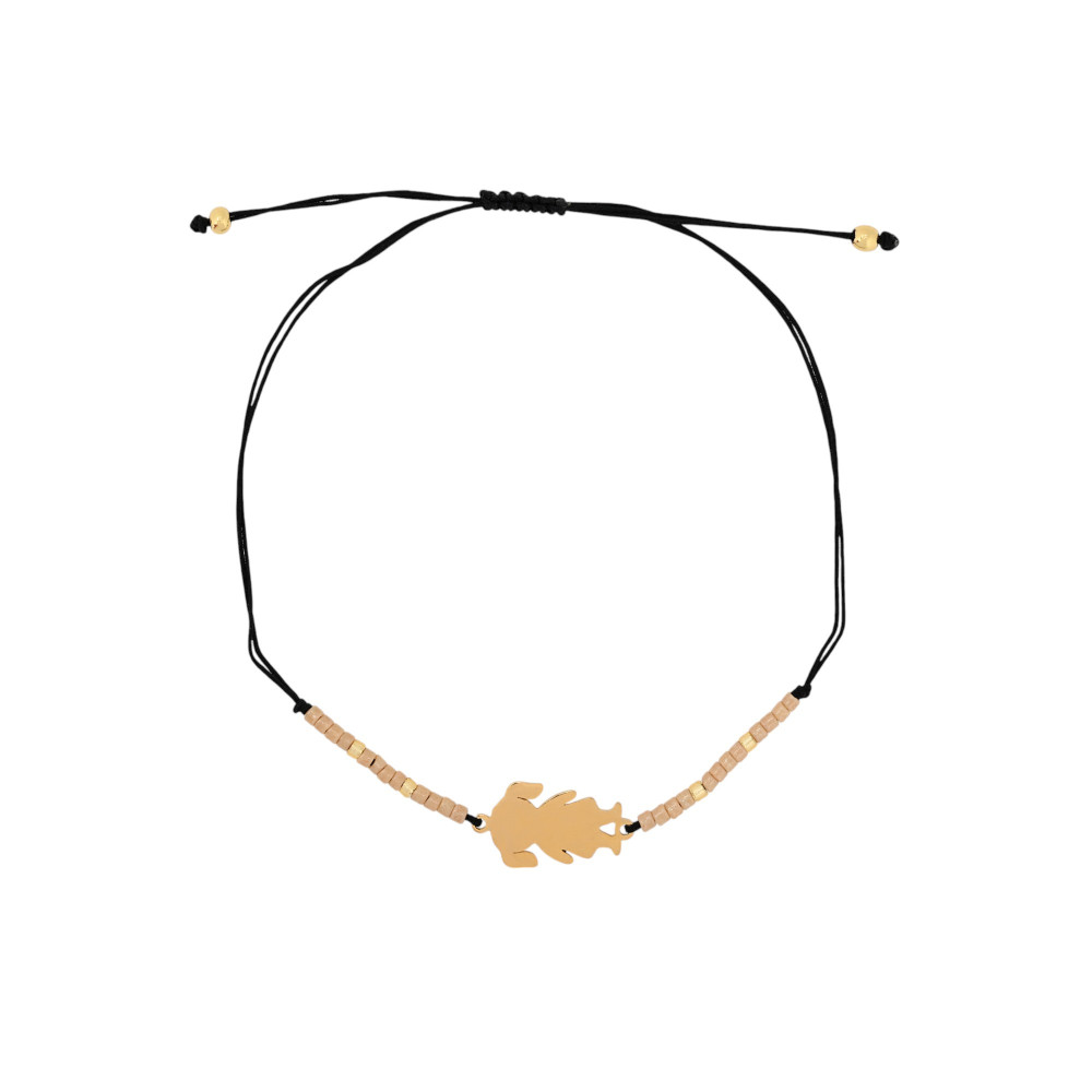 Set of Three Beige Steel Bracelets