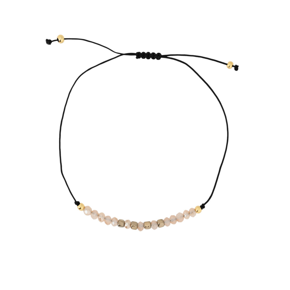 Set of Three Beige Steel Bracelets