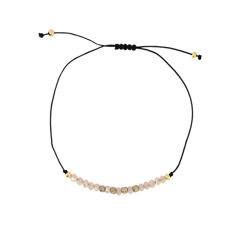 Conjunto de três pulseiras em aço beige