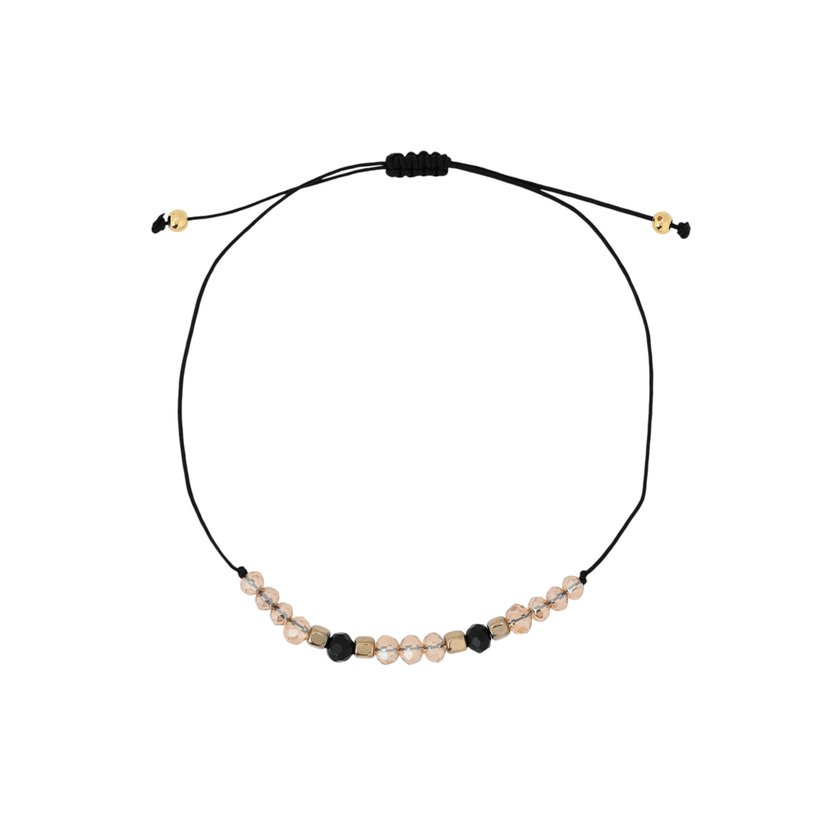 Conjunto de três pulseiras em aço beige