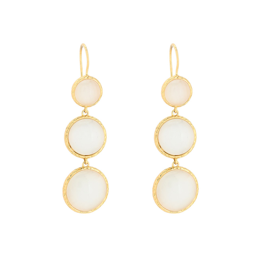 Round stone earrings GB
