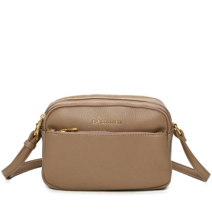 Crossbody Bag with Multiple Zippers
