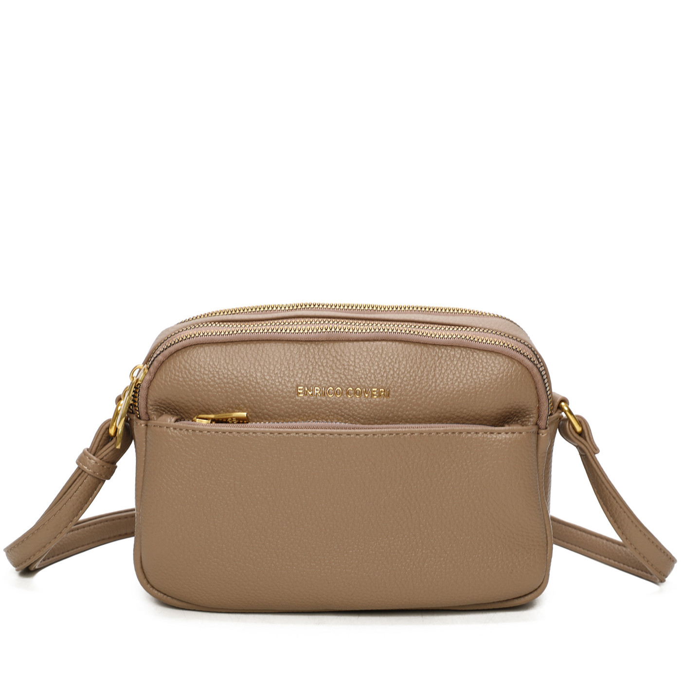 Crossbody Bag with Multiple Zippers