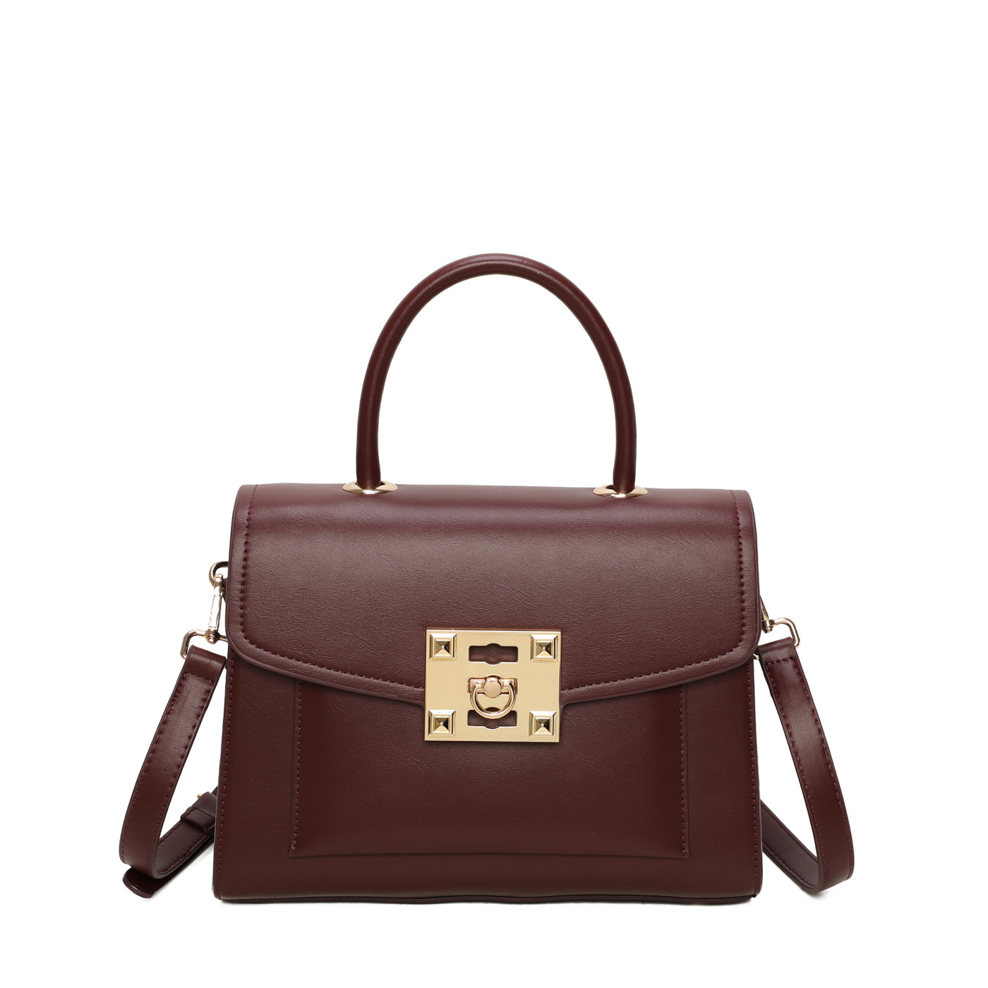 Crossbody Bag with Gold Details