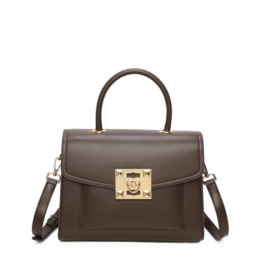 Crossbody Bag with Gold Details