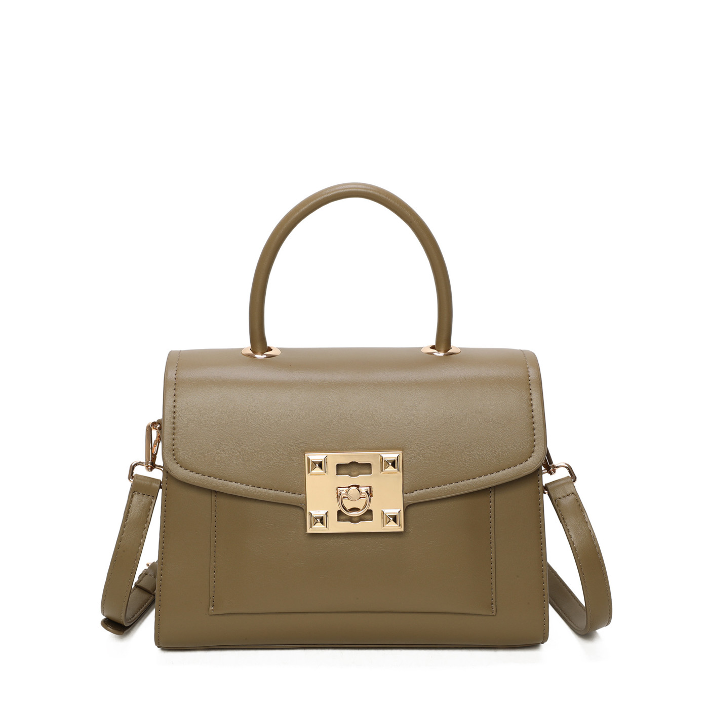 Crossbody Bag with Gold Details