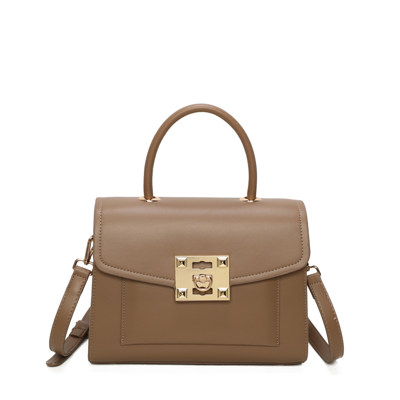 Crossbody Bag with Gold Details