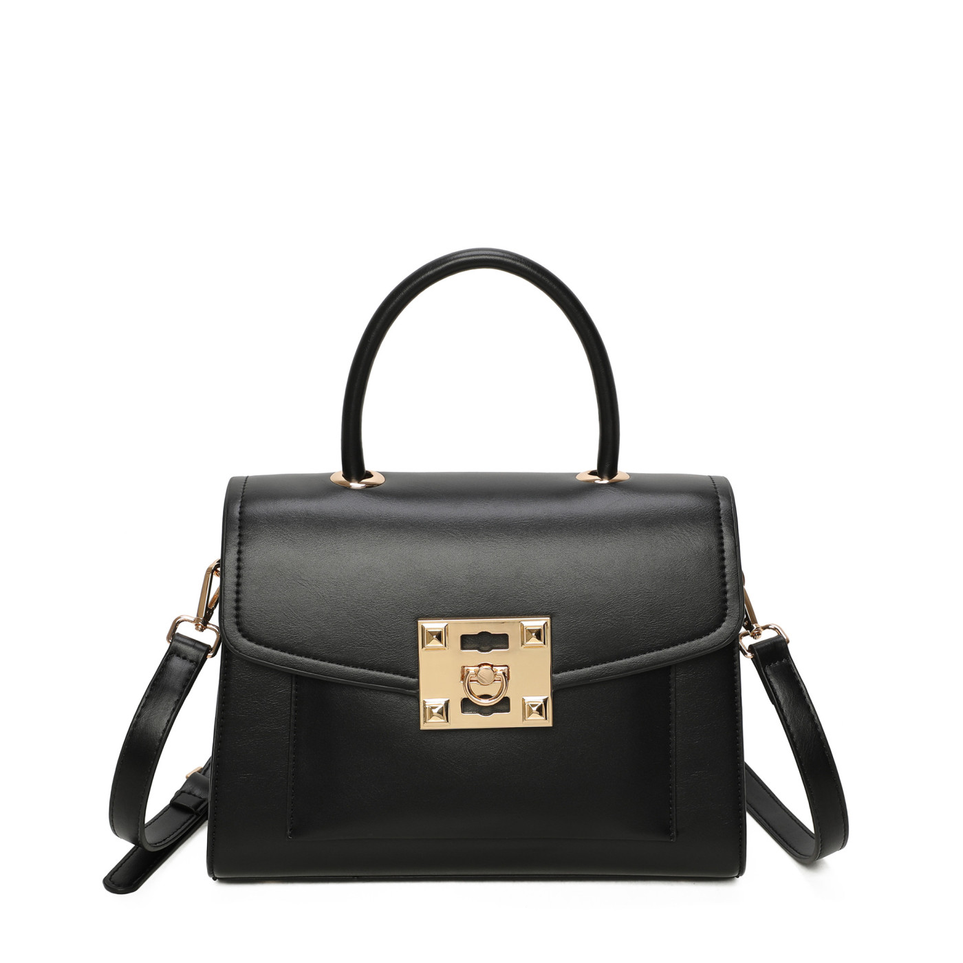 Crossbody Bag with Gold Details