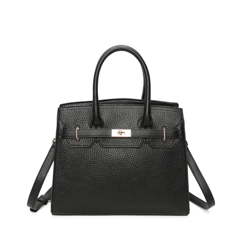 Borsa Shopper con dettagli dorati