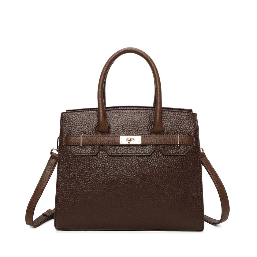 Borsa Shopper con dettagli dorati