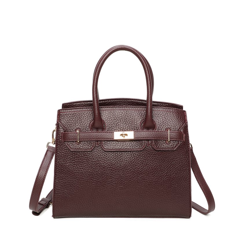 Mala Shopper com detalhes dourados