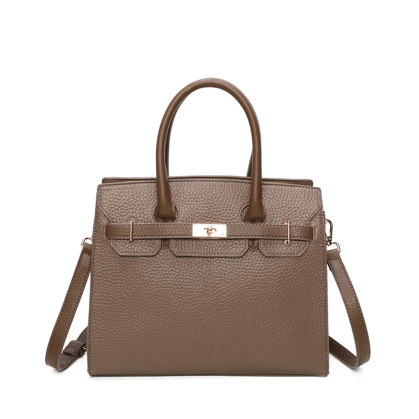 Mala Shopper com detalhes dourados