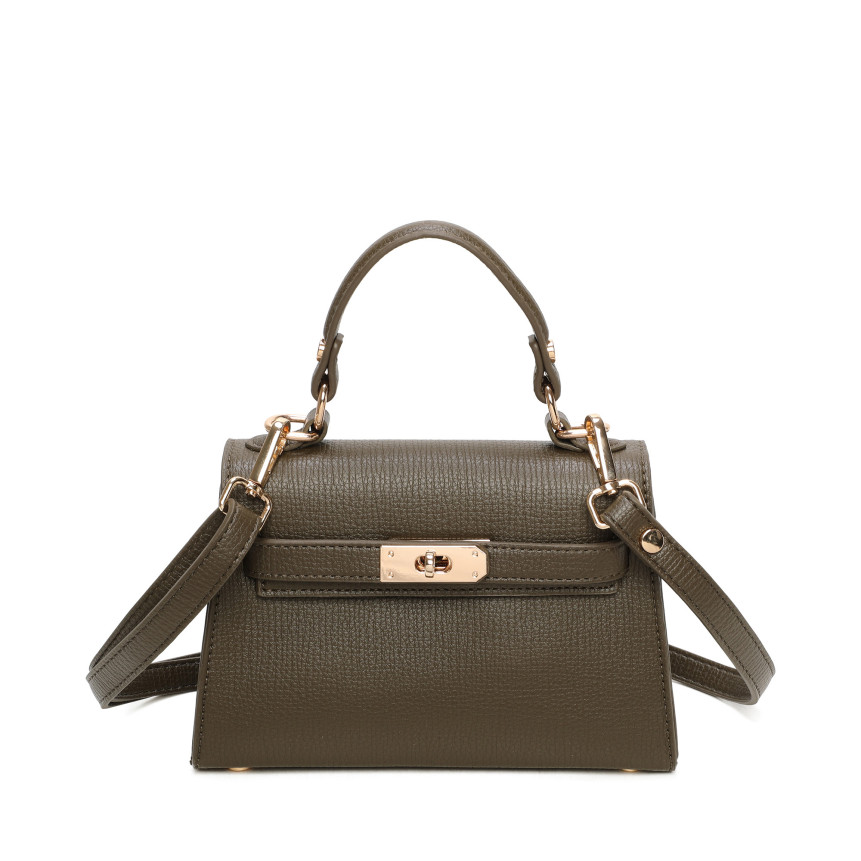 Crossbody Bag with Gold Details
