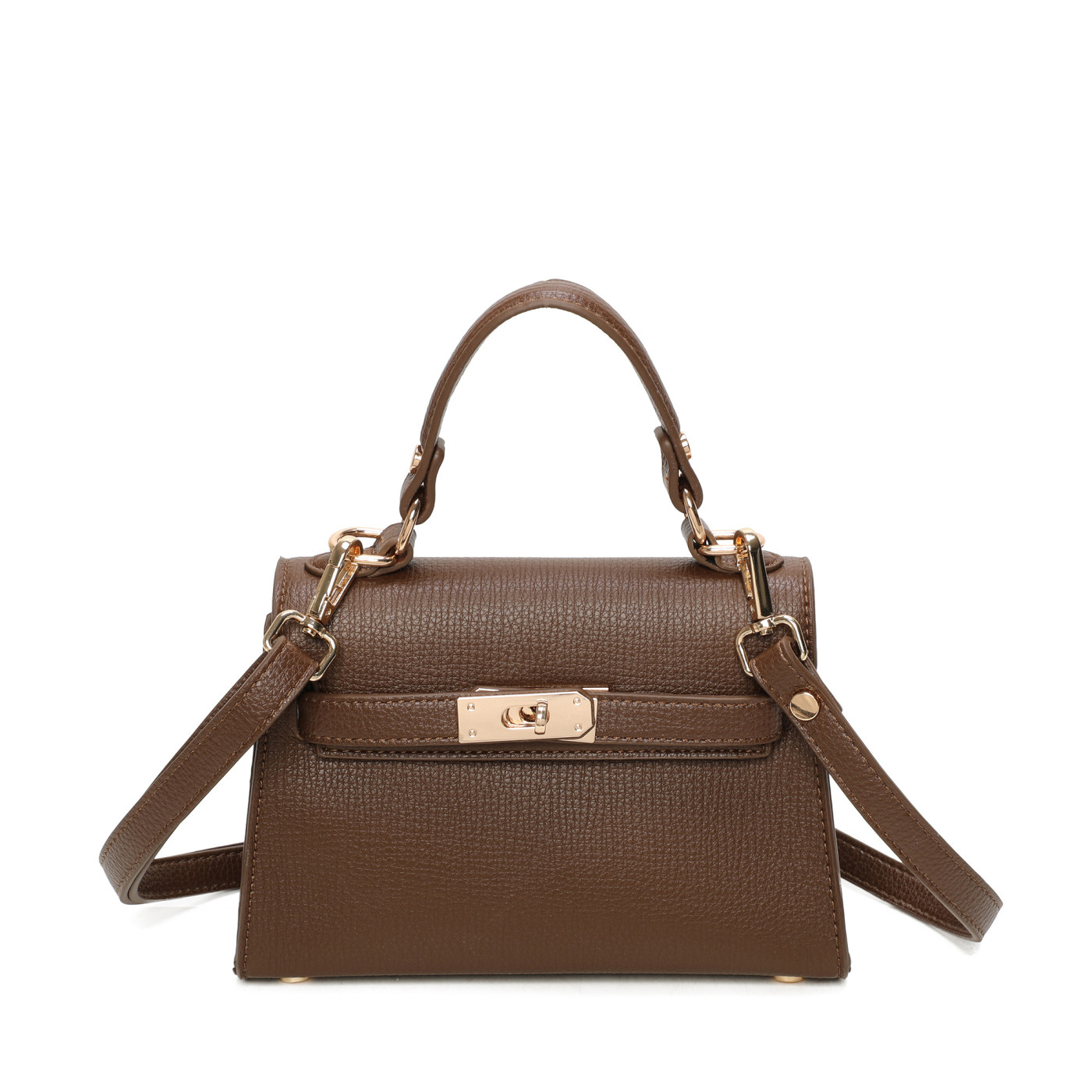 Crossbody Bag with Gold Details