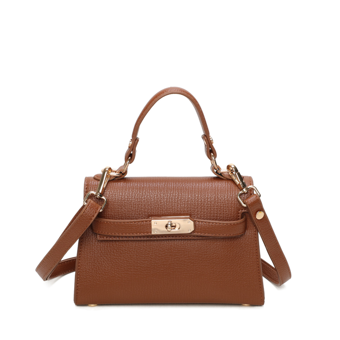 Bolso bandolera con detalles dorados